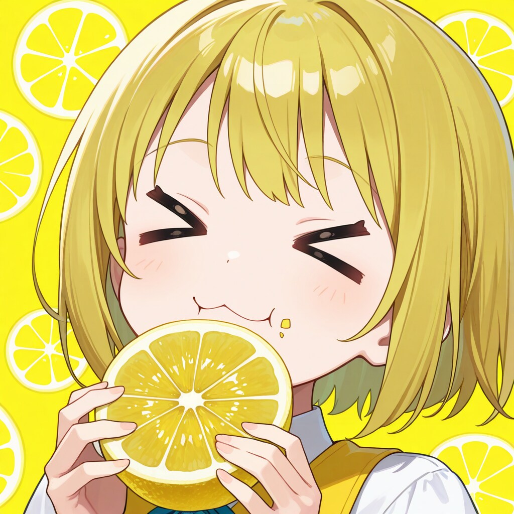 檸檬を頂くお嬢さん