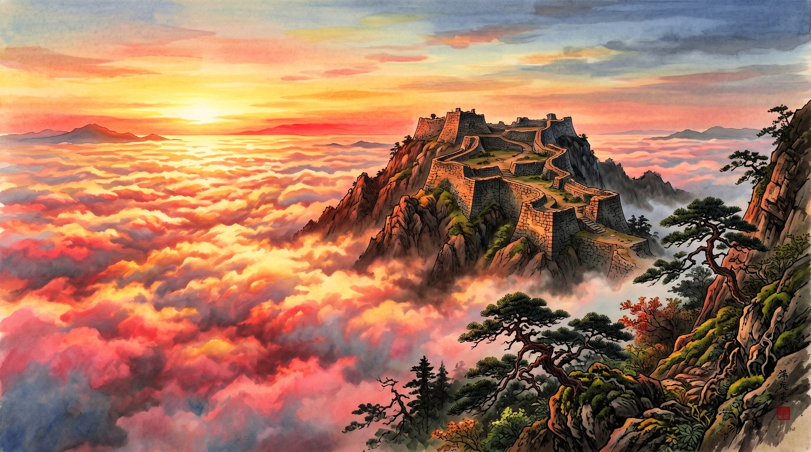 どこかの天空の城趾