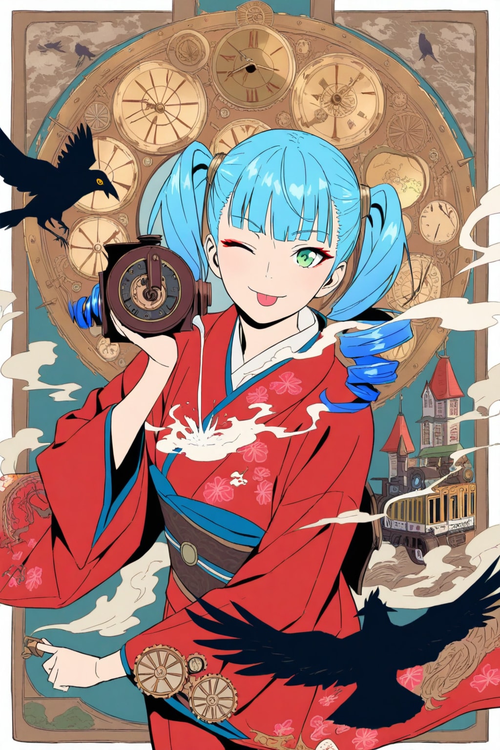 ツインテールの青髪ちゃん