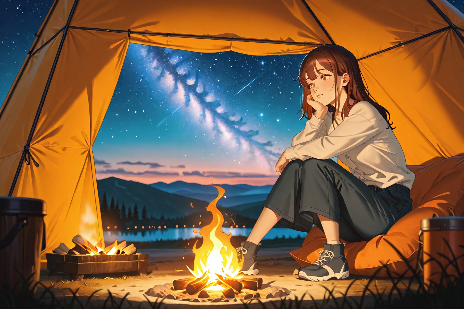 お一人様キャンプファイア