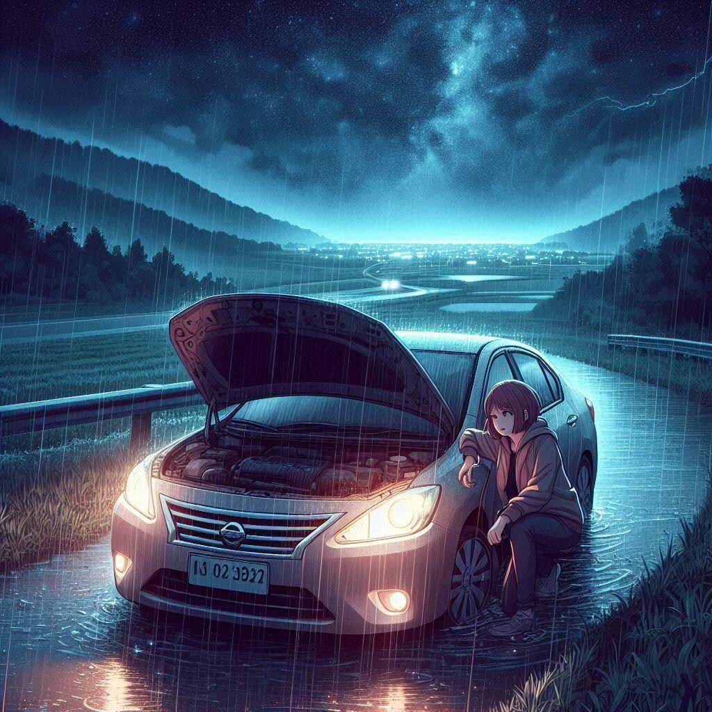 雨上がりの夜空に