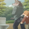 子供にトイレを譲ってしまったオスケモ 4枚目