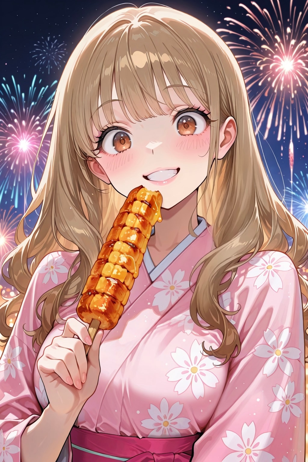 ギャルちゃんと花火