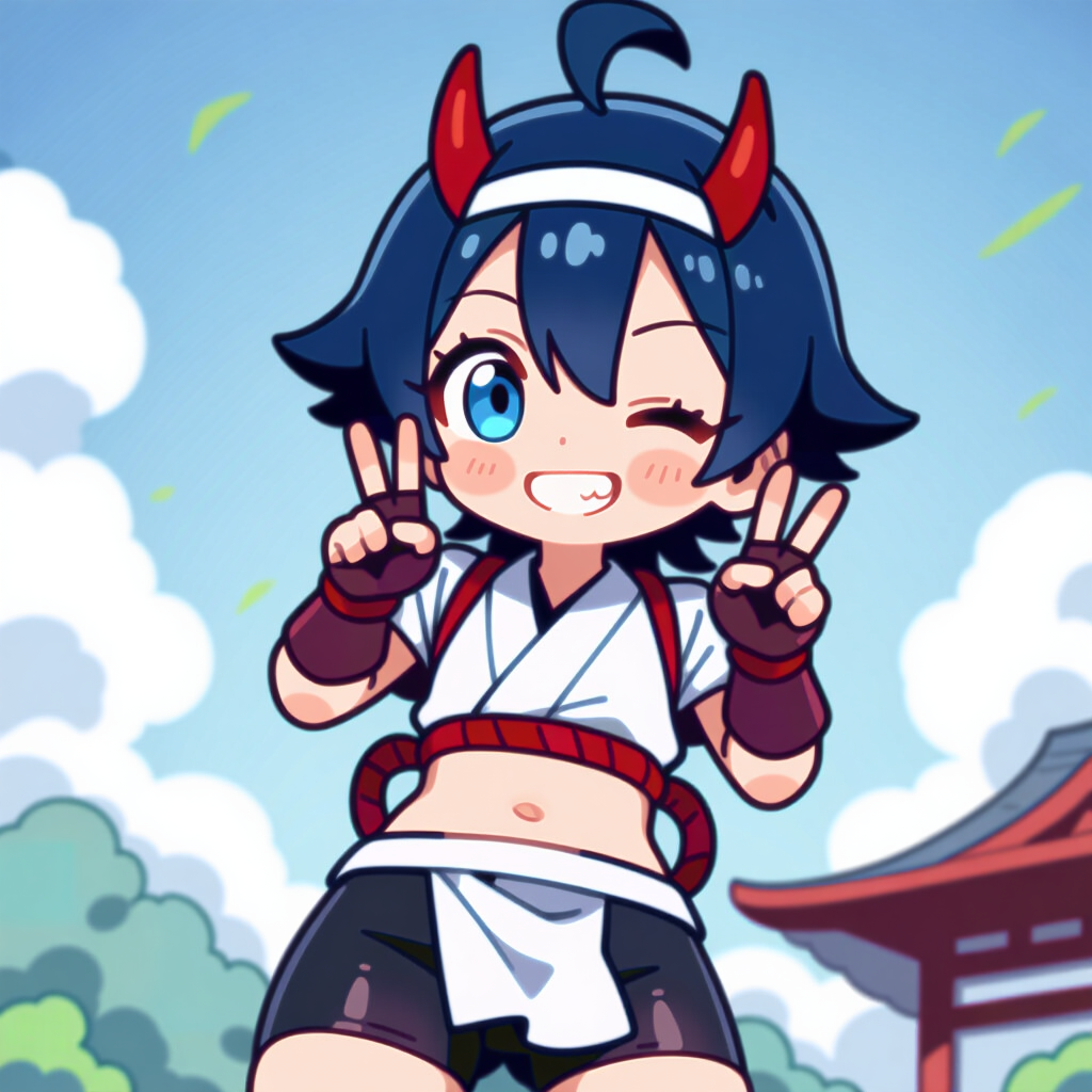 ちび天満ダブルピース