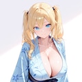 浴衣でのんびり巨乳コスプレギャルズBig breasted cosplay girls relaxing in yukata 2枚目