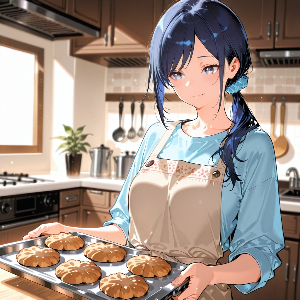 クッキーを焼いた七瀬　182