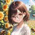 眼鏡女子 楓の昆虫の国 ミツバチの農園 2枚目