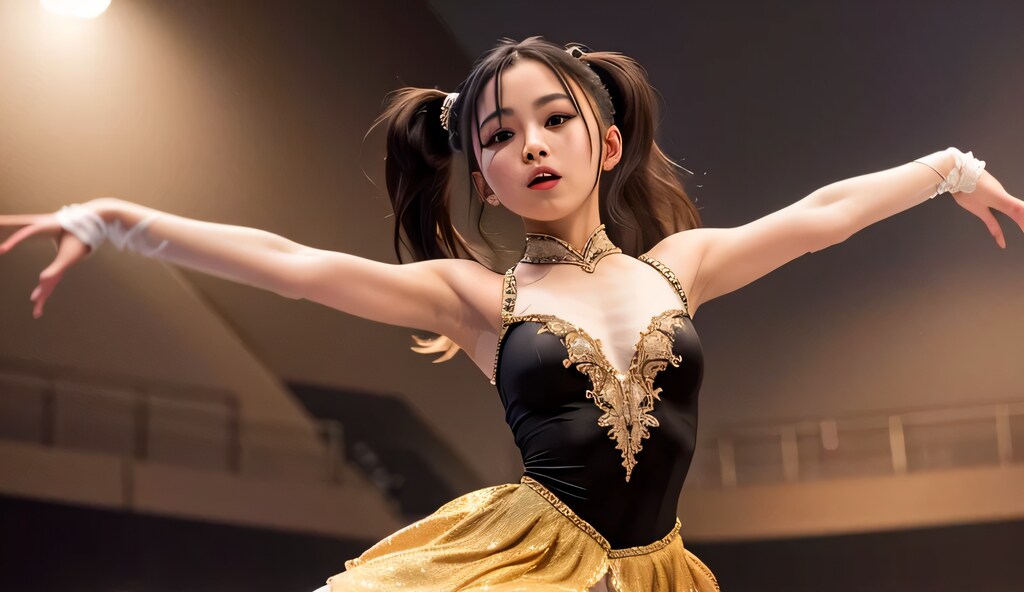 黒髪ツインテで演劇の美女３