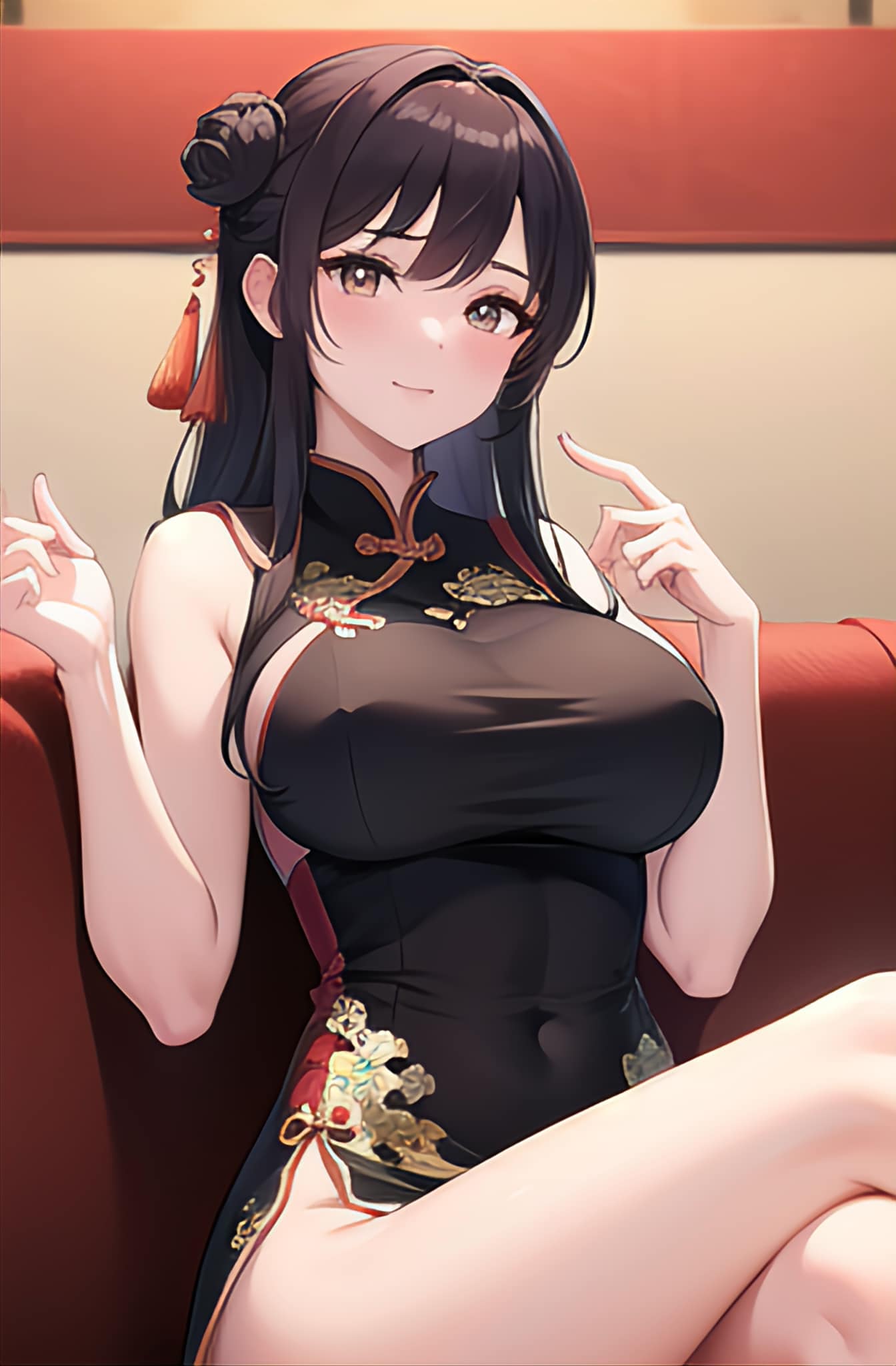 高みから見下ろす女王