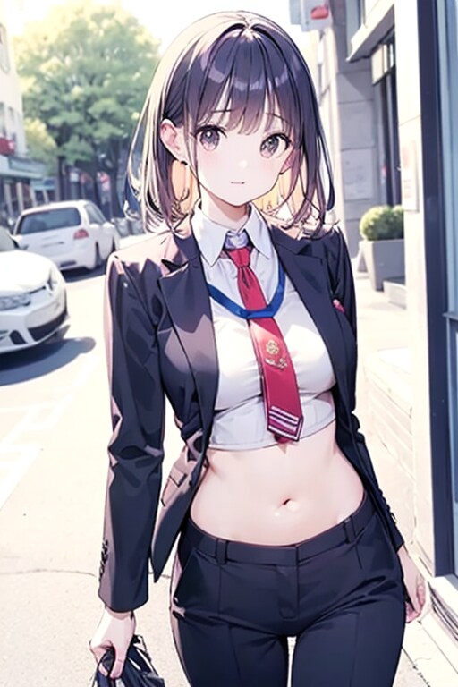 へそ出しOL