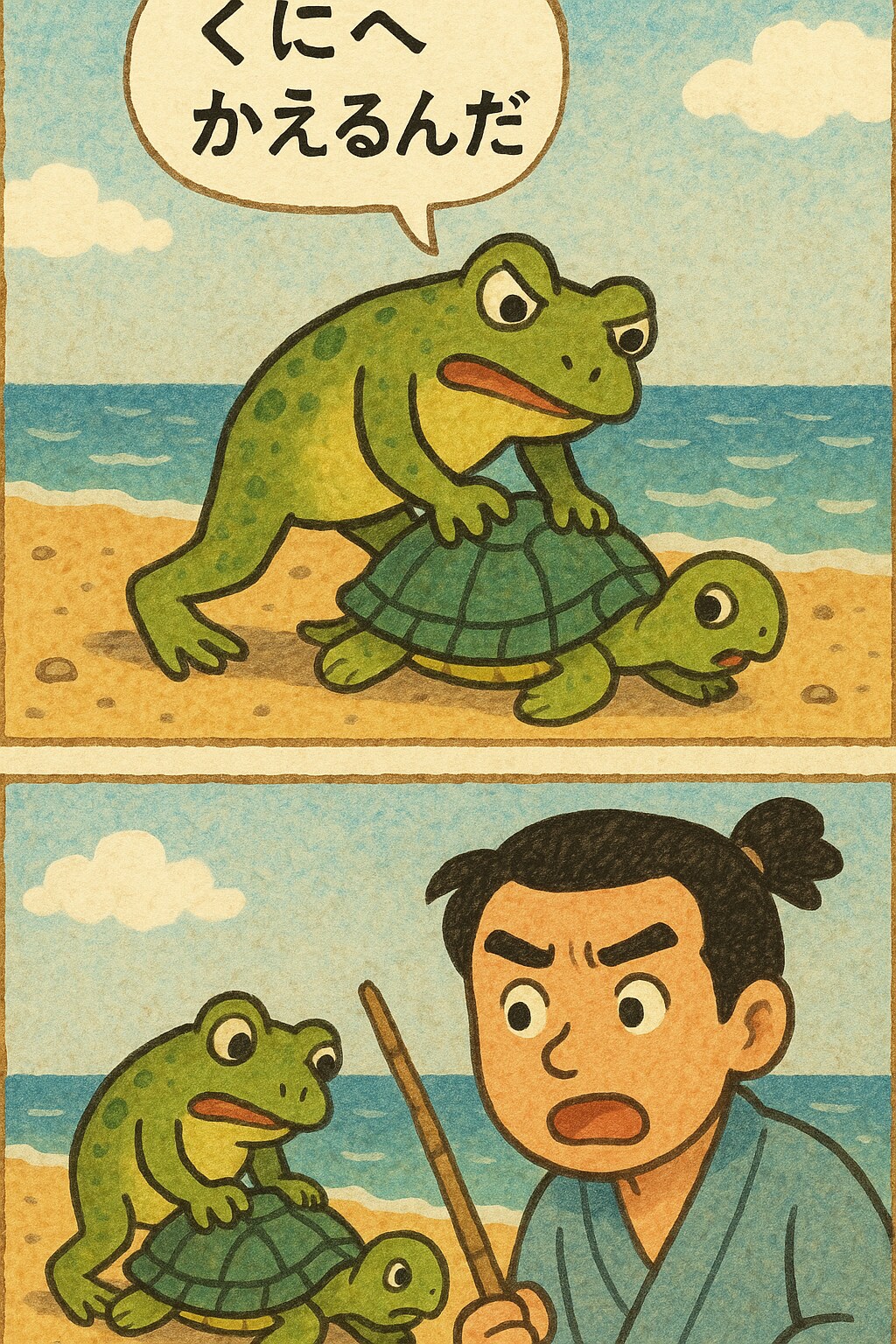 浦島太郎でくにへかえるんだな