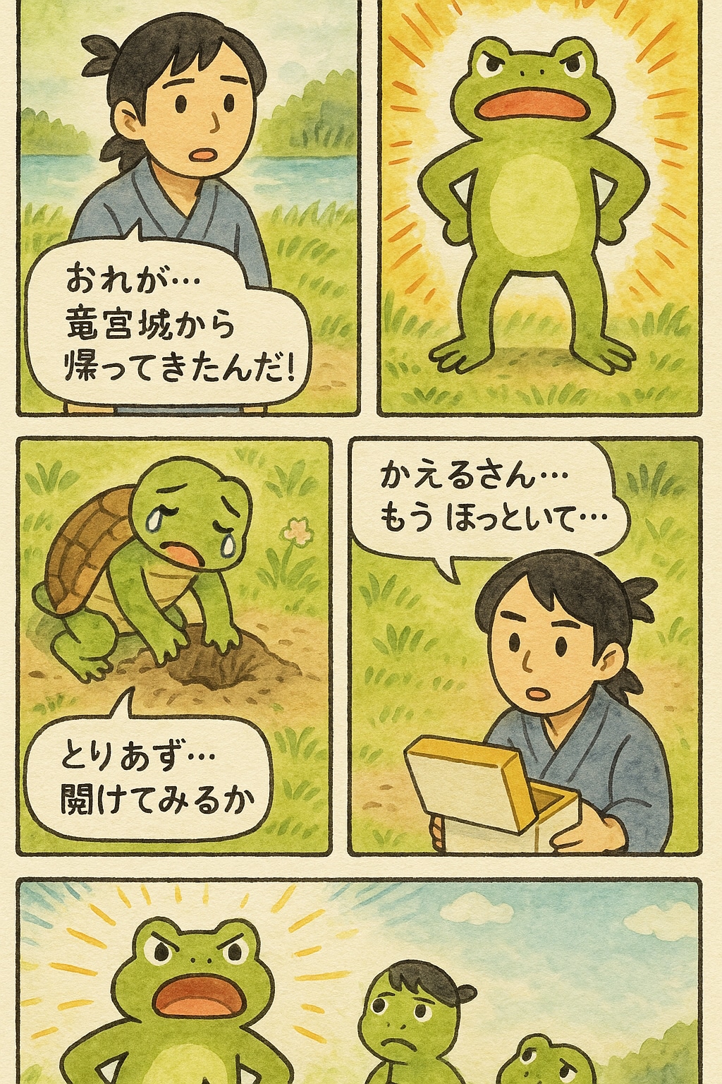 浦島太郎でくにへかえるんだな