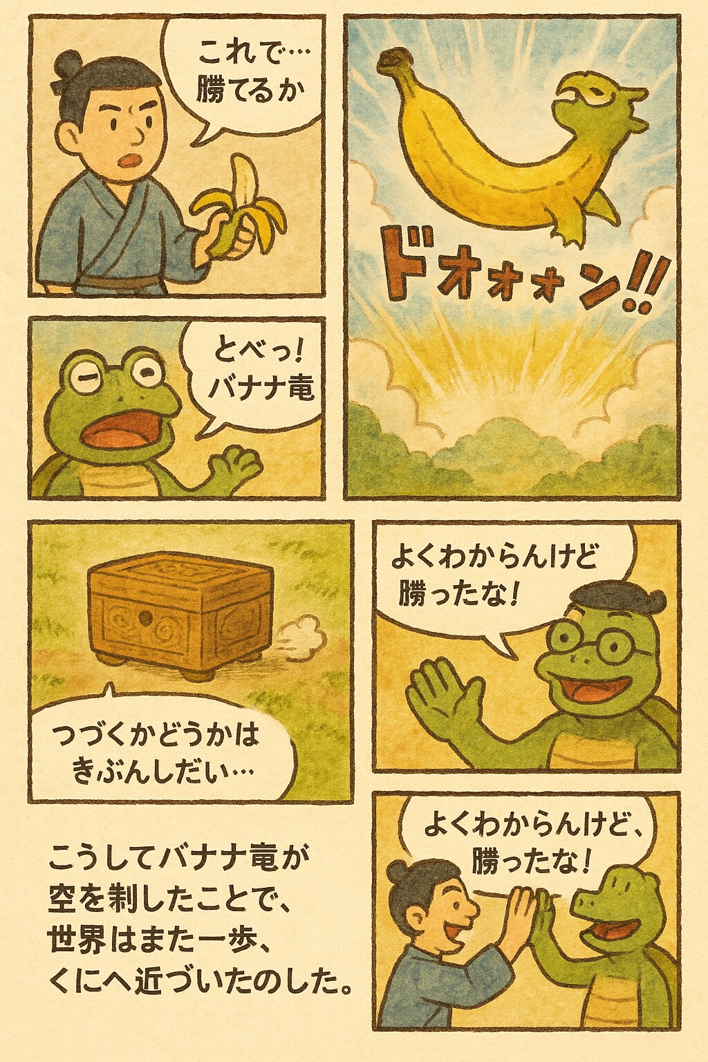 浦島太郎でくにへかえるんだな