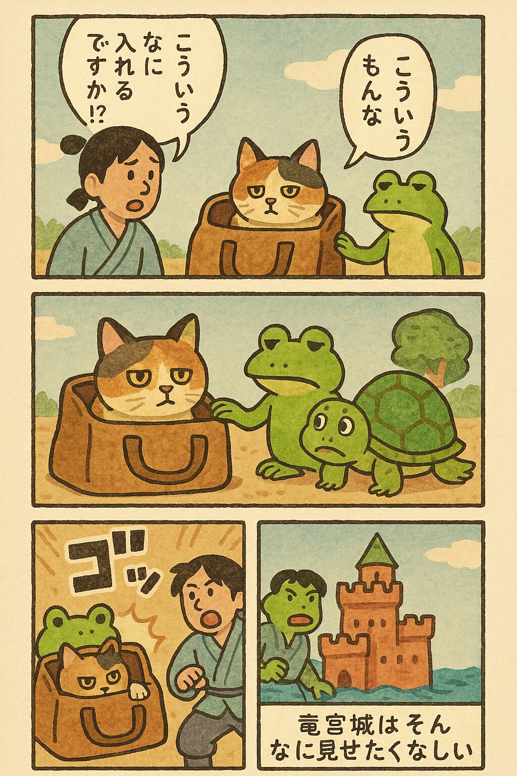 浦島太郎でくにへかえるんだな