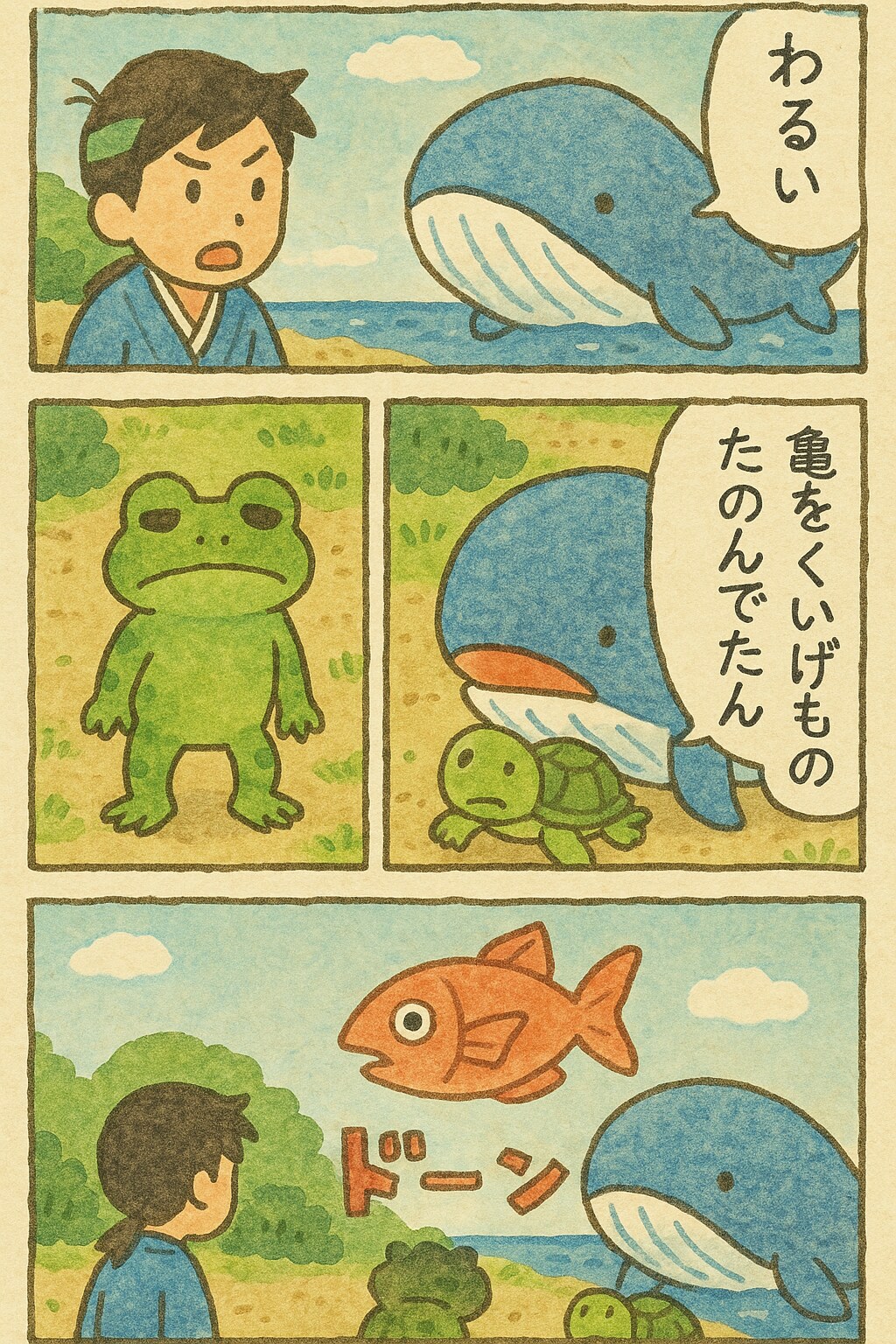 浦島太郎でくにへかえるんだな