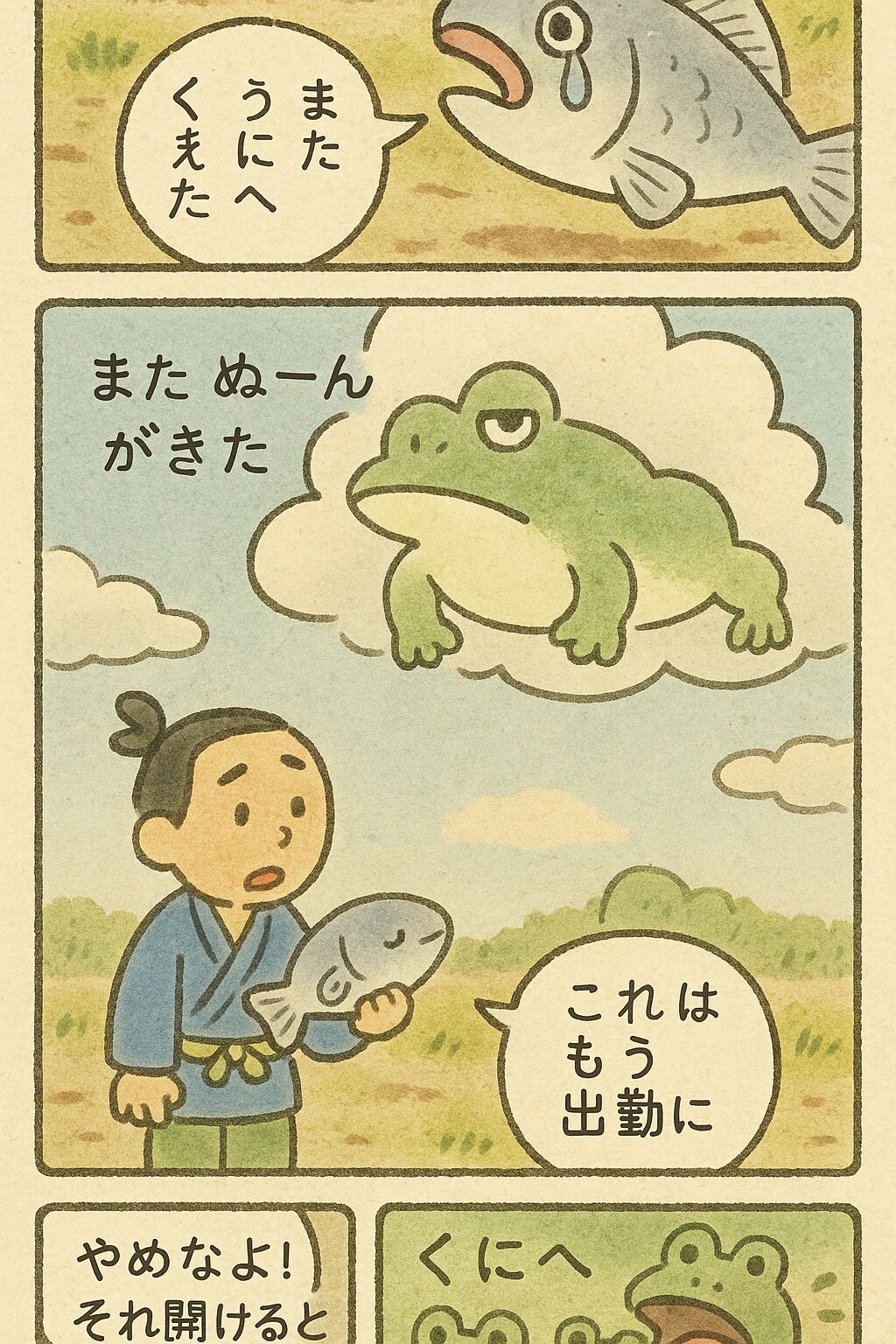 浦島太郎でくにへかえるんだな