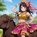ゾウとインド風の女の子！！（10枚） 2枚目