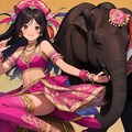 ゾウとインド風の女の子！！（10枚） 8枚目