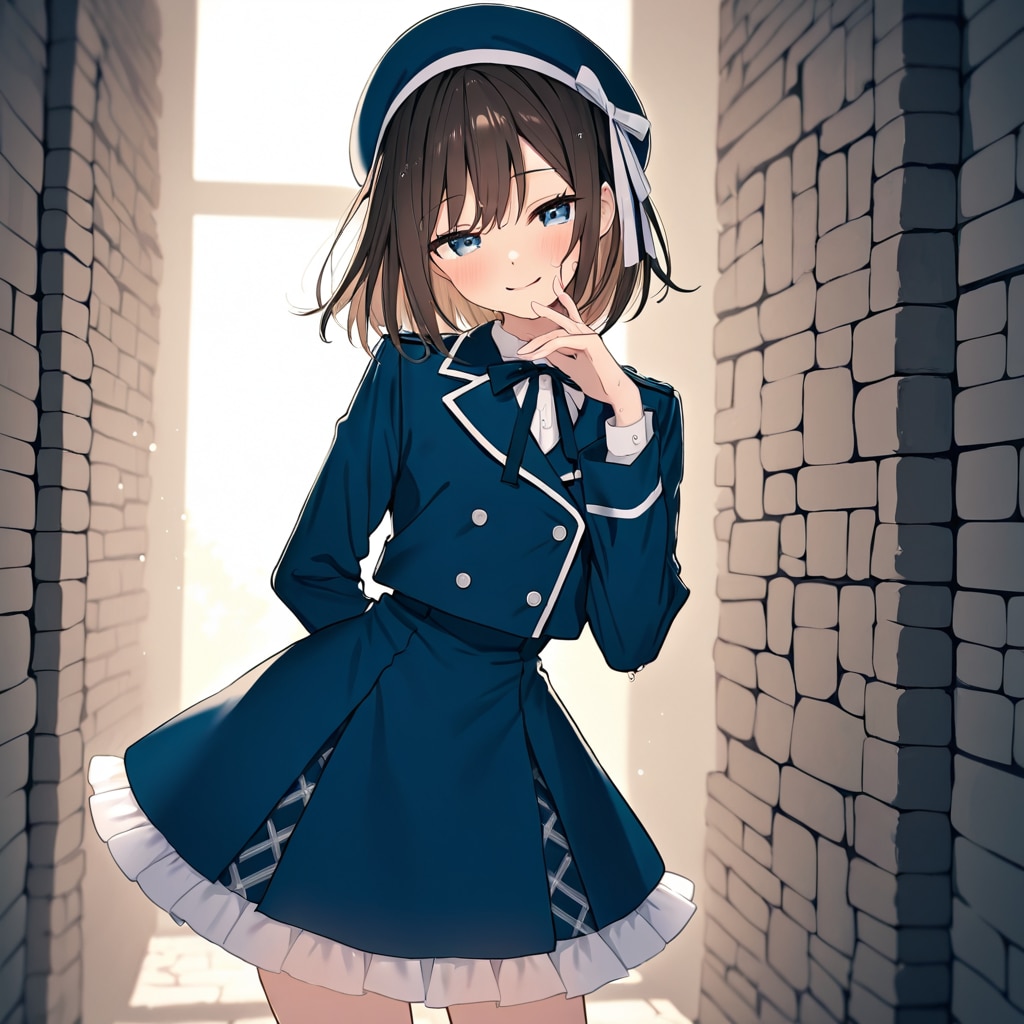 紺青の迷宮、思考する石壁の前で。 | の人気AIイラスト・グラビア