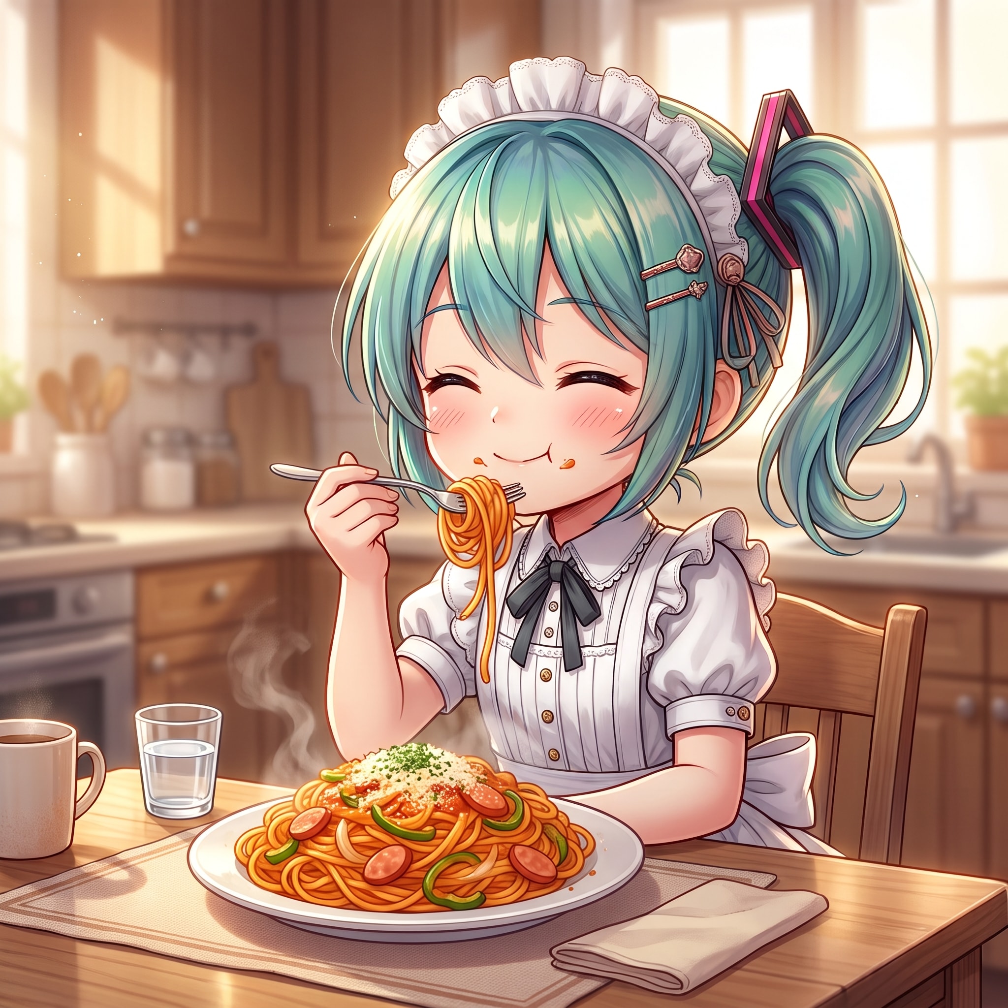 今日のお昼はナポリタンです | の人気AIイラスト・グラビア