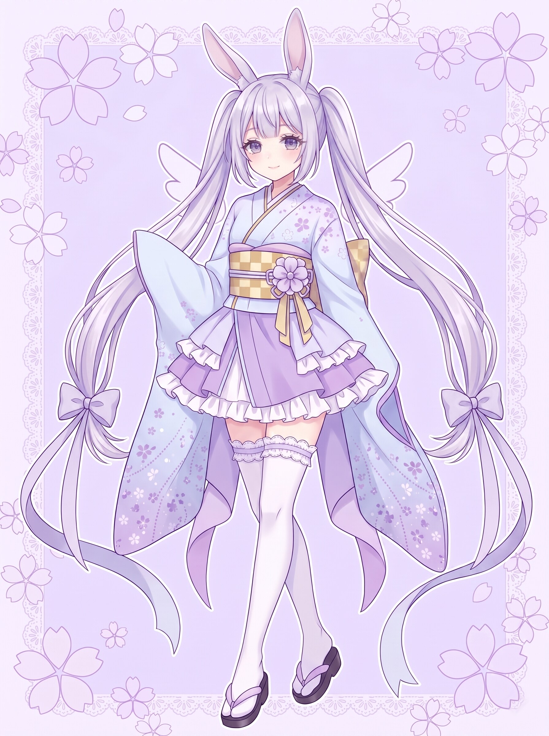 淡紫花霞の兎姫