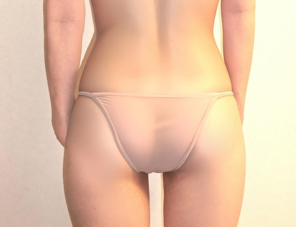 水着女装自撮りのAI女体化加工4