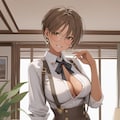 サスペンダー日焼け彼女 8枚目