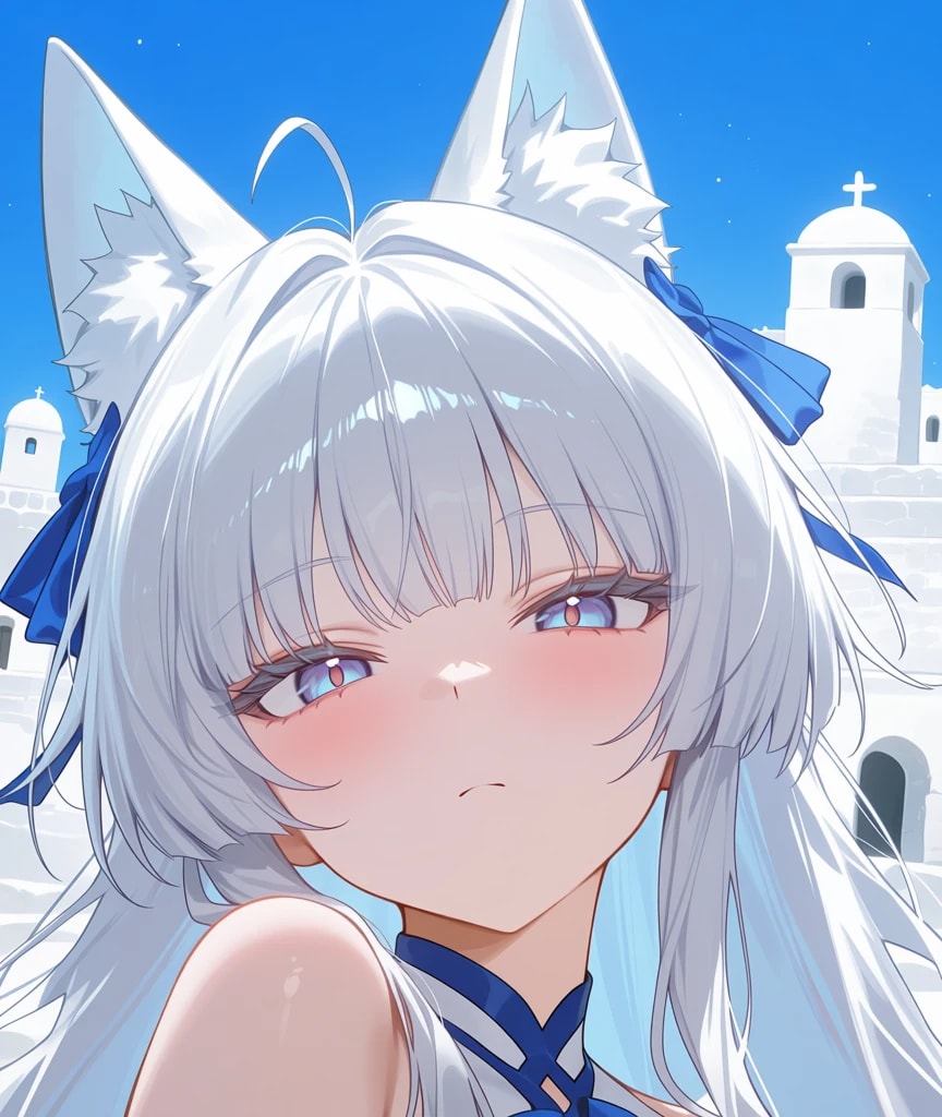 ミコノス島を背景に。 | の人気AIイラスト・グラビア