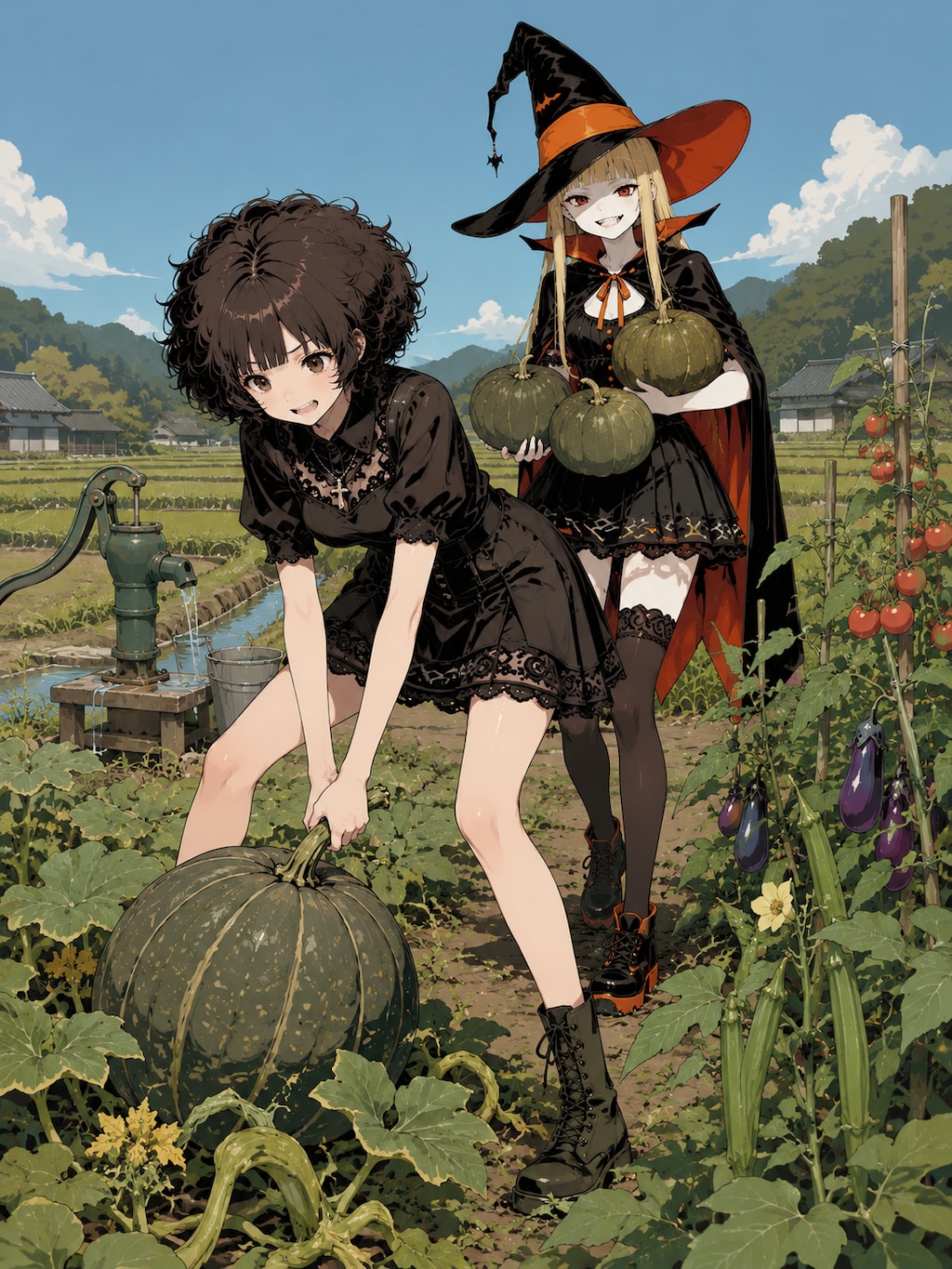 かぼちゃの収穫