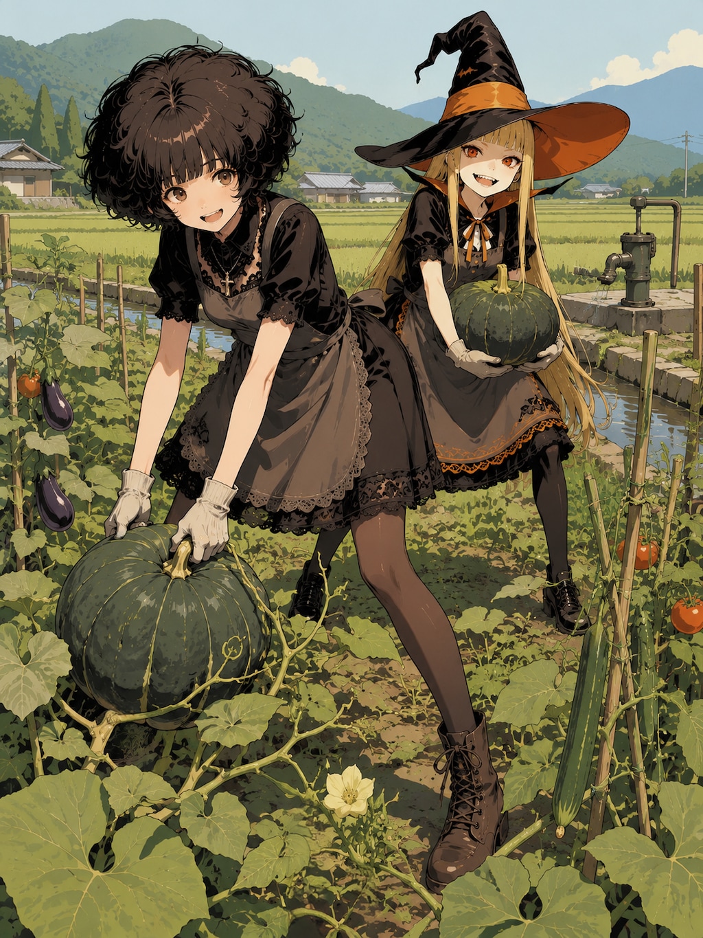 かぼちゃの収穫