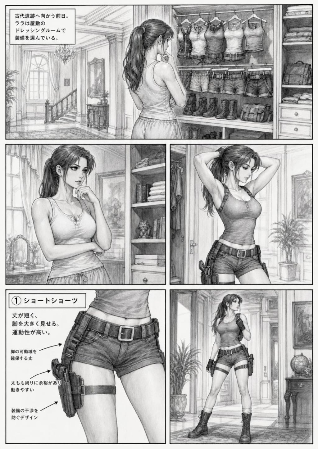 ショートパンツ学習漫画