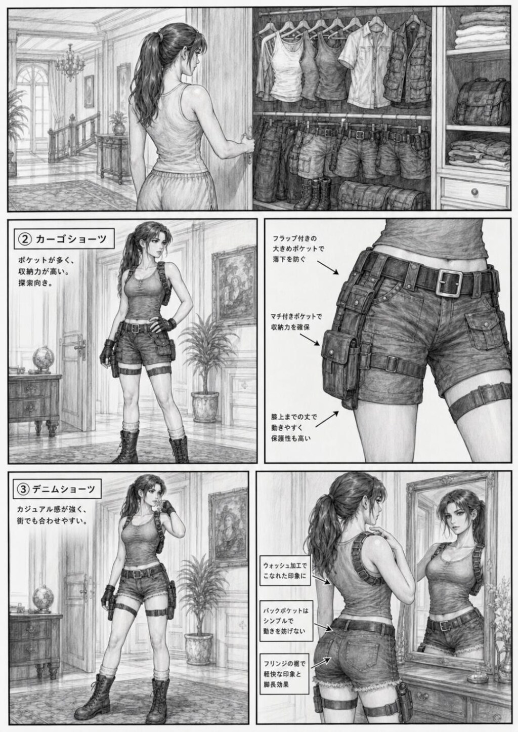 ショートパンツ学習漫画