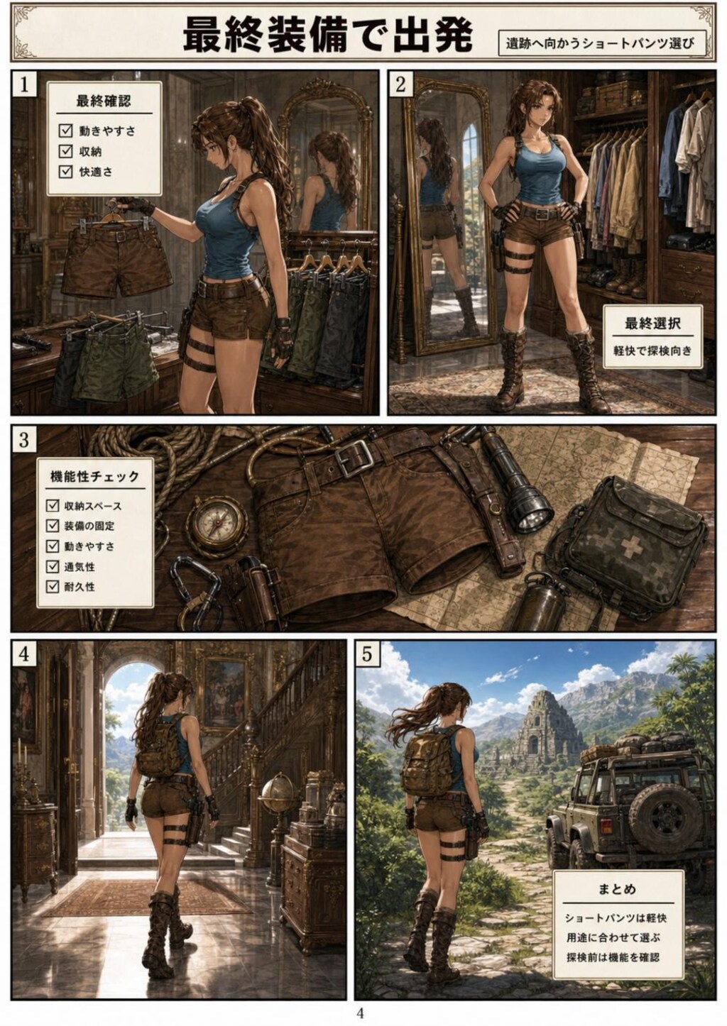 ショートパンツ学習漫画