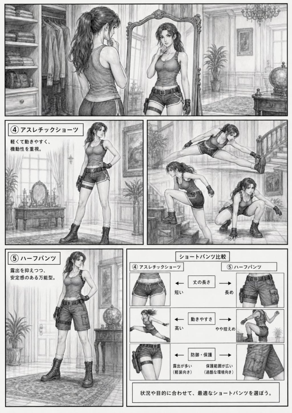 ショートパンツ学習漫画