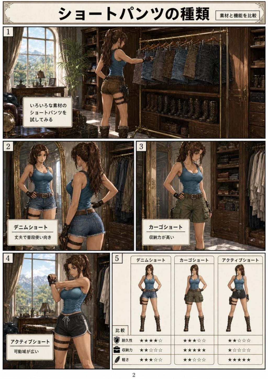 ショートパンツ学習漫画