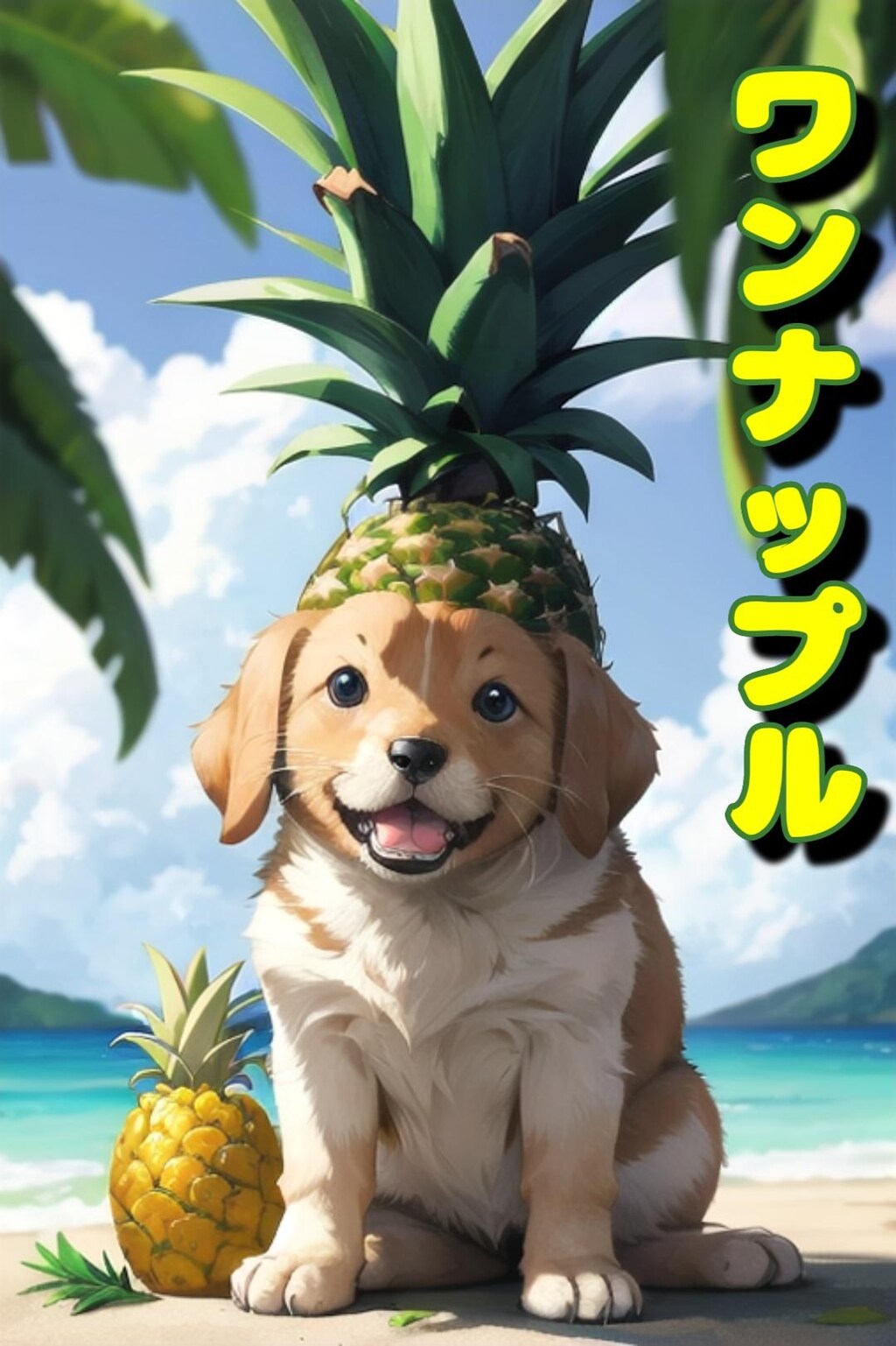 【動物】犬✕パイナップル