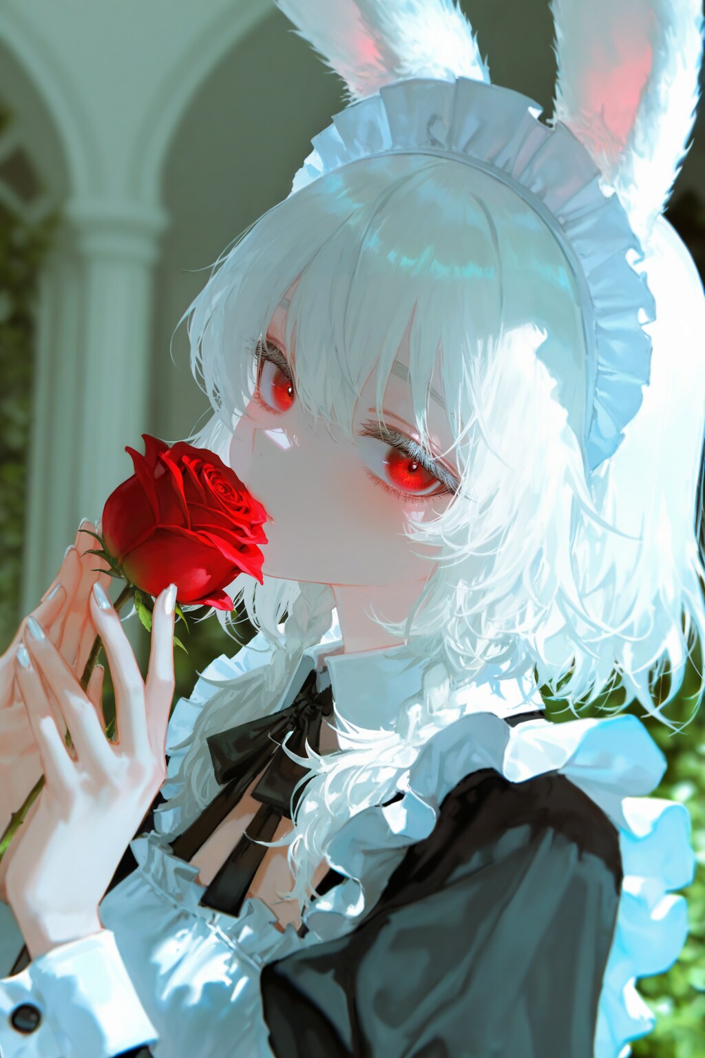 薔薇とウサギ | の人気AIイラスト・グラビア