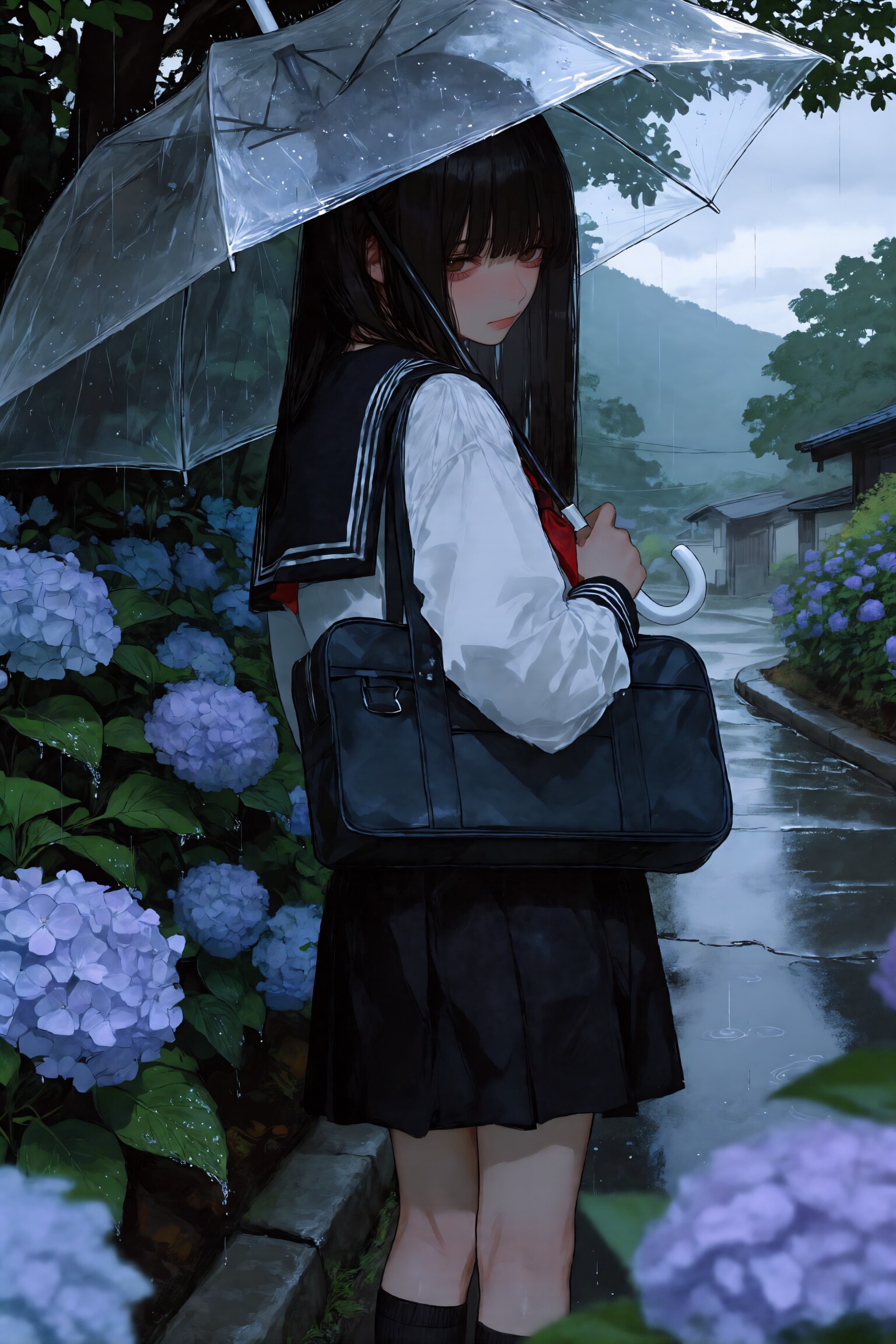 雨の日 | の人気AIイラスト・グラビア