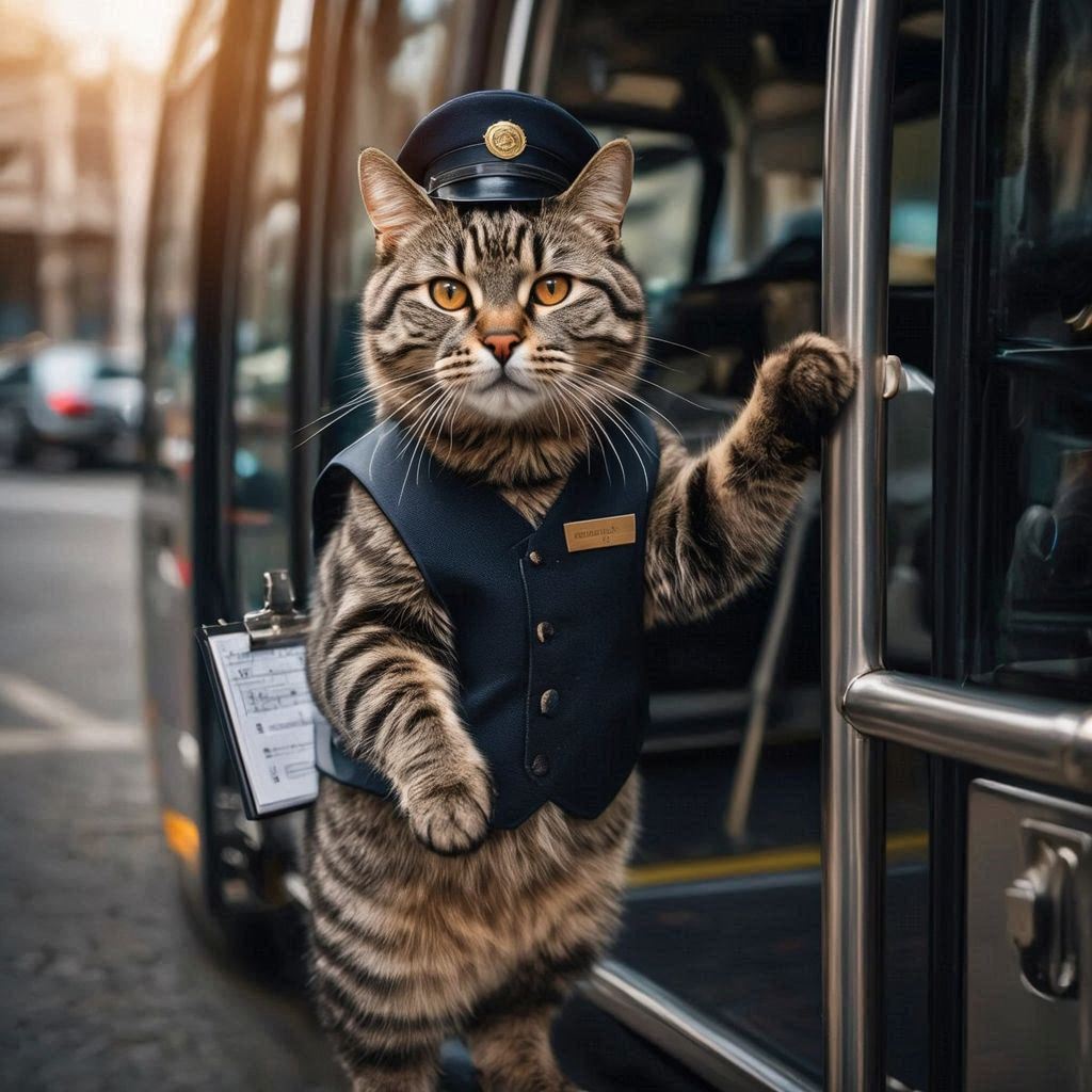 バスガイドの猫
