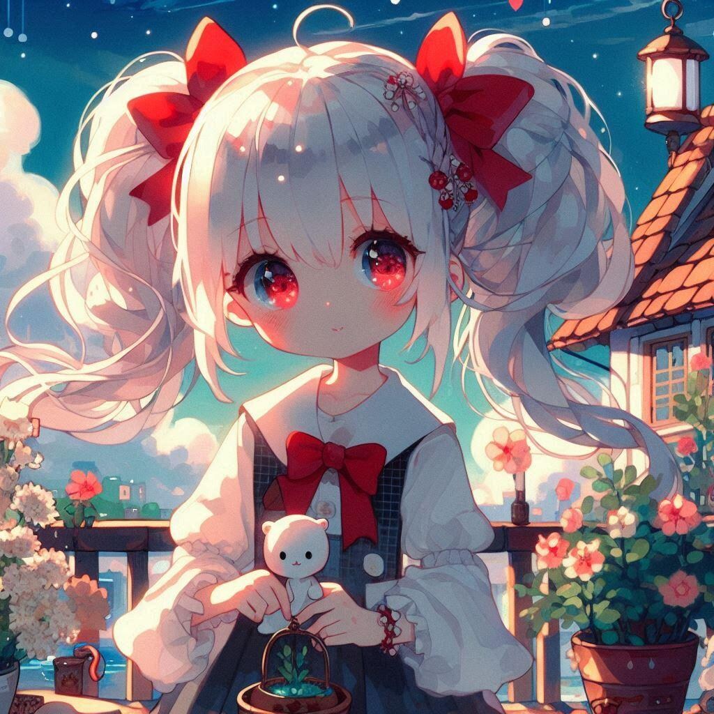 白髪の可愛い女の子【277】