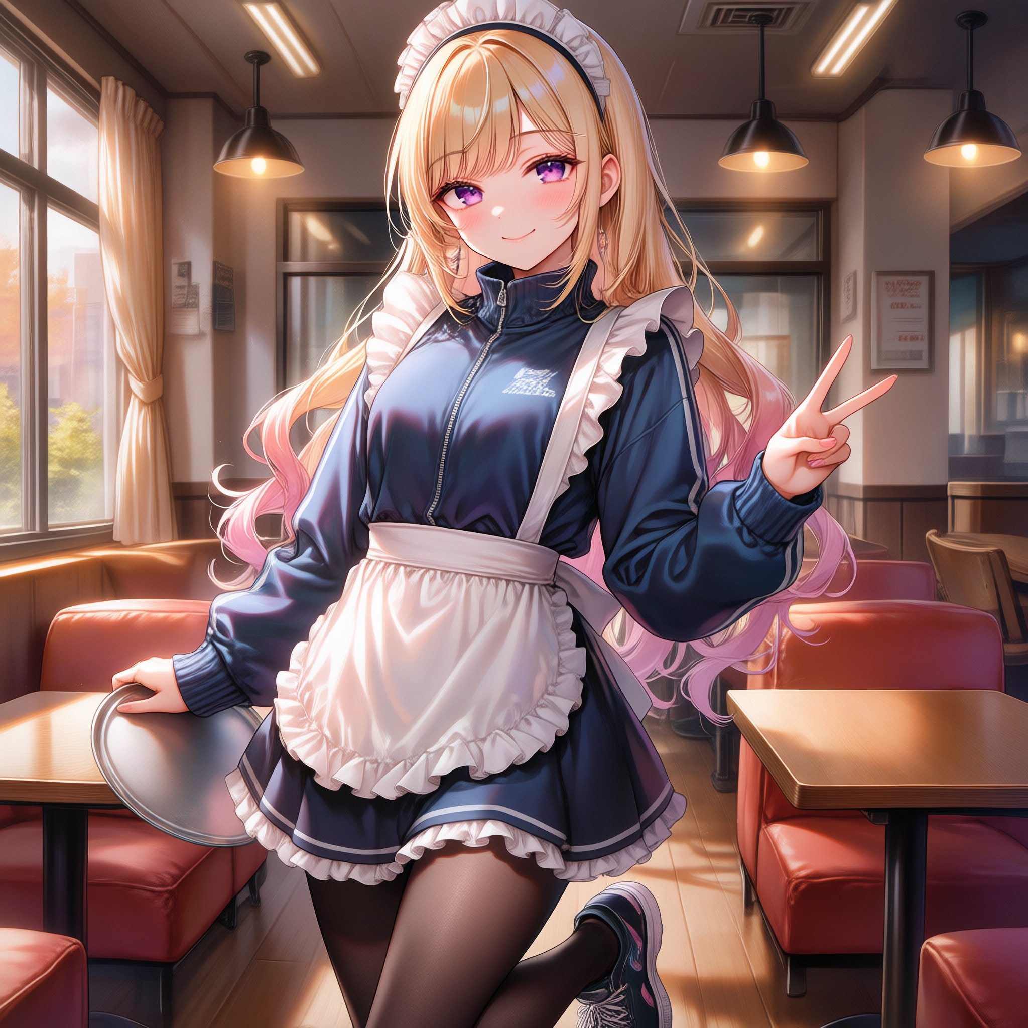 ジャージメイドりあ | の人気AIイラスト・グラビア