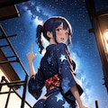 七夕は浴衣でお出かけ 4枚目