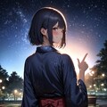 七夕は浴衣でお出かけ 3枚目