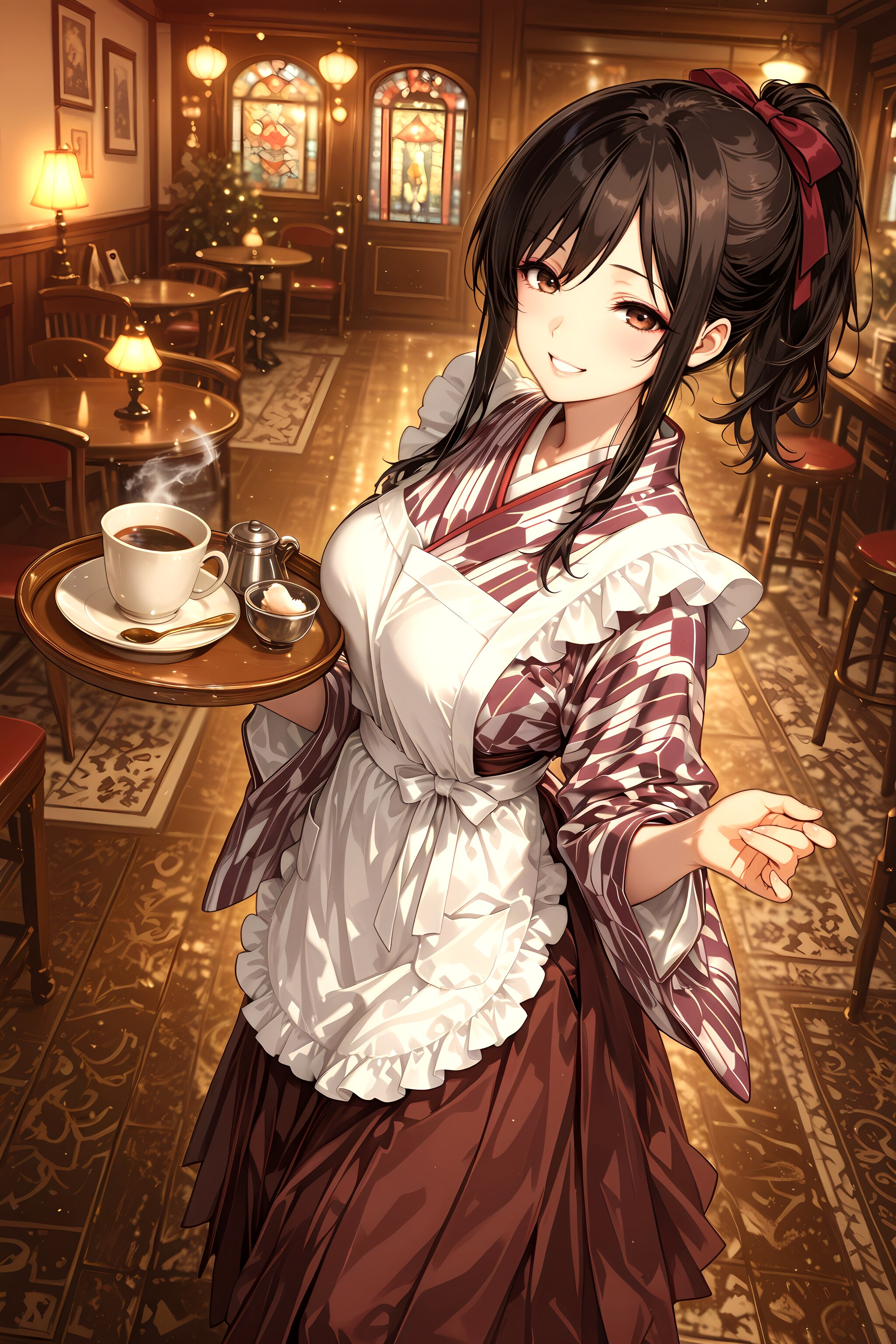 ☕大正浪漫なカフェのウエイトレスさん💕