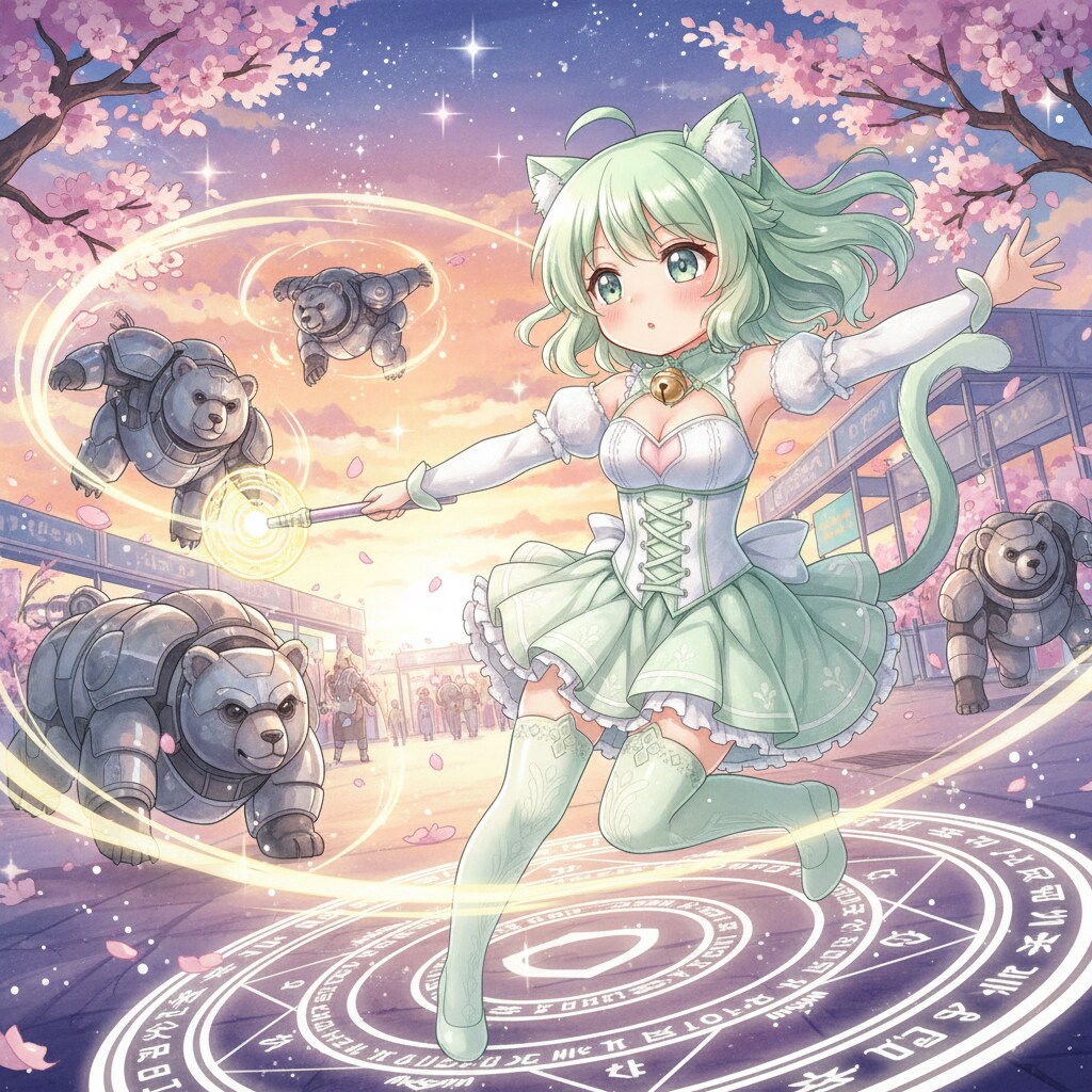 みどツイにゃん。魔法少女