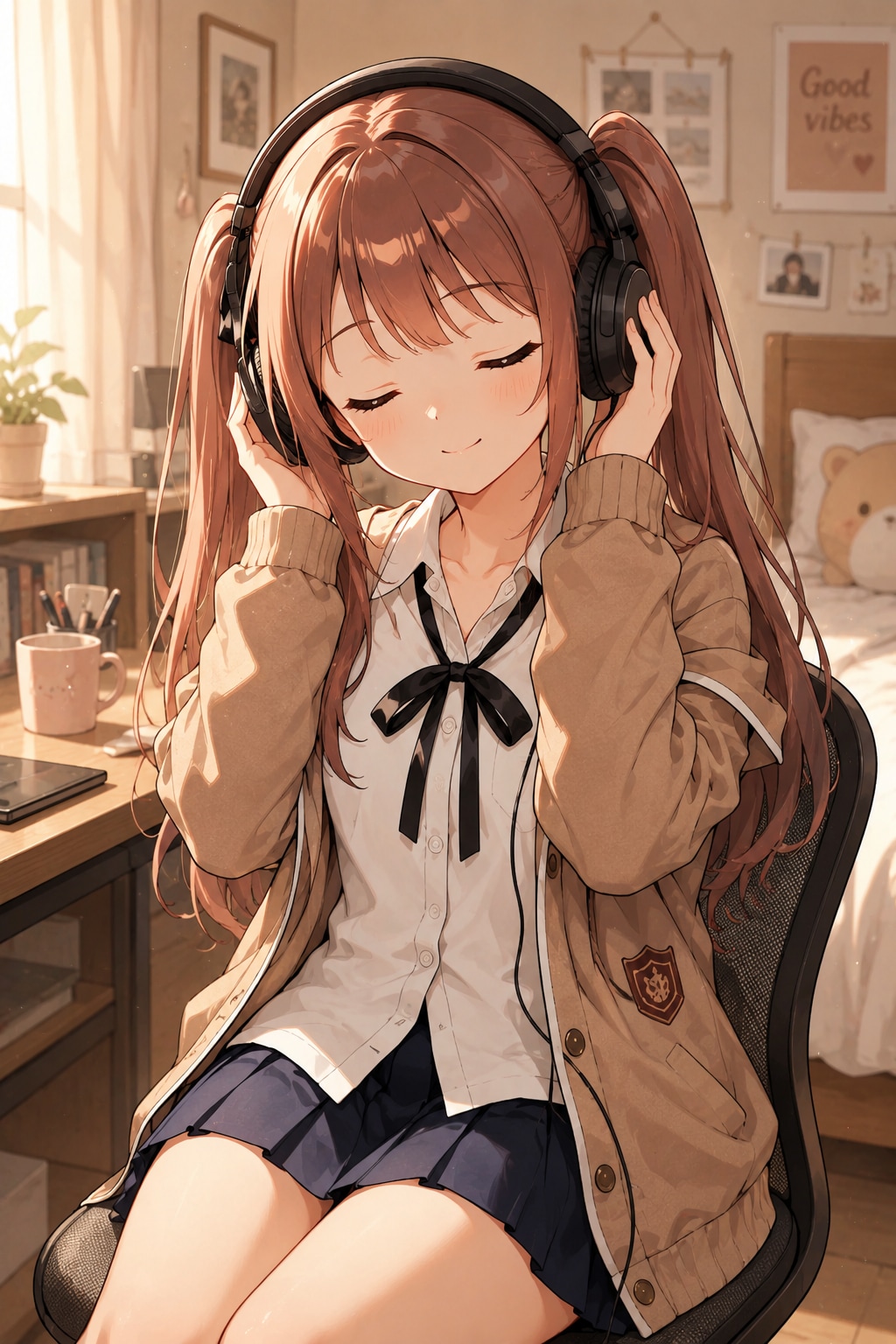 ヘッドホン女子