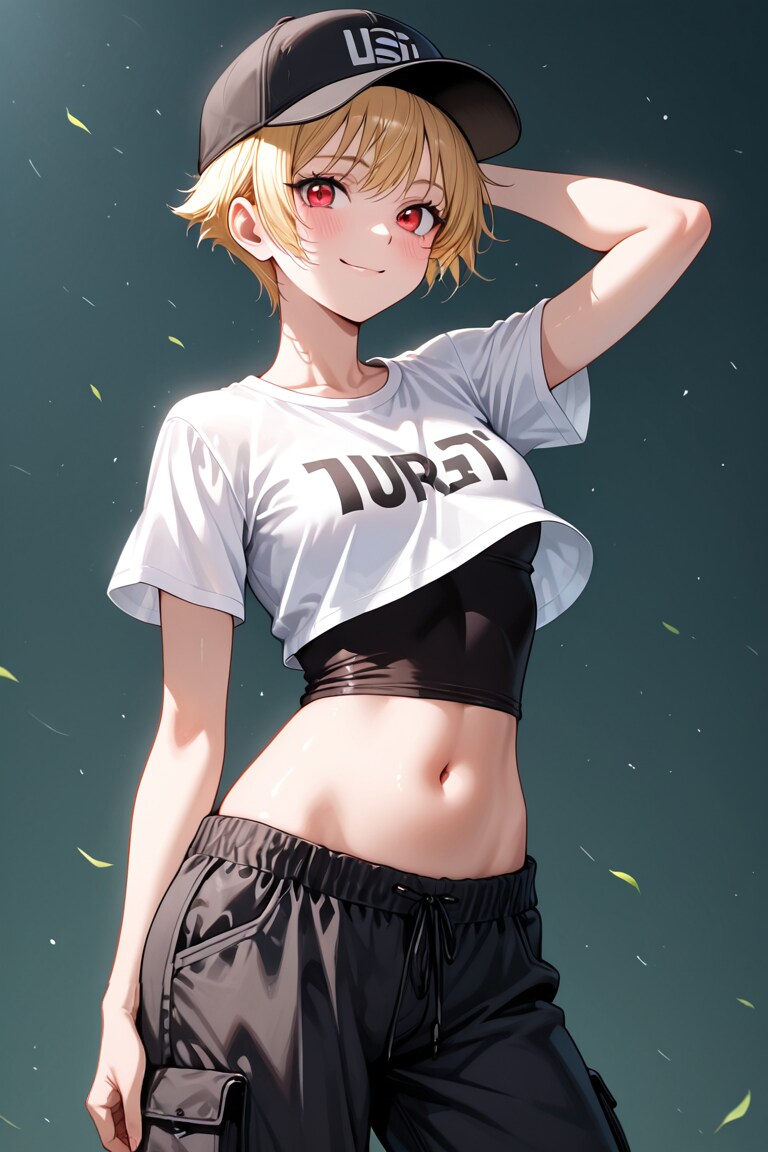へそ出しボーイッシュ