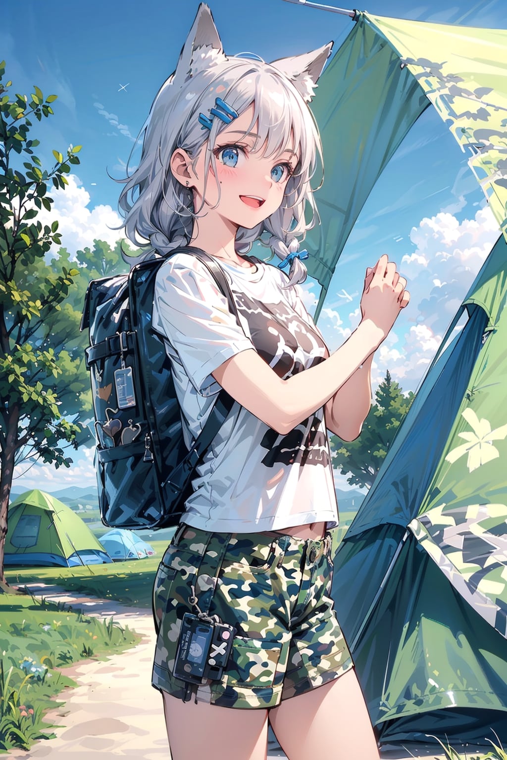 よし✨設営完了⛺🐺🎶