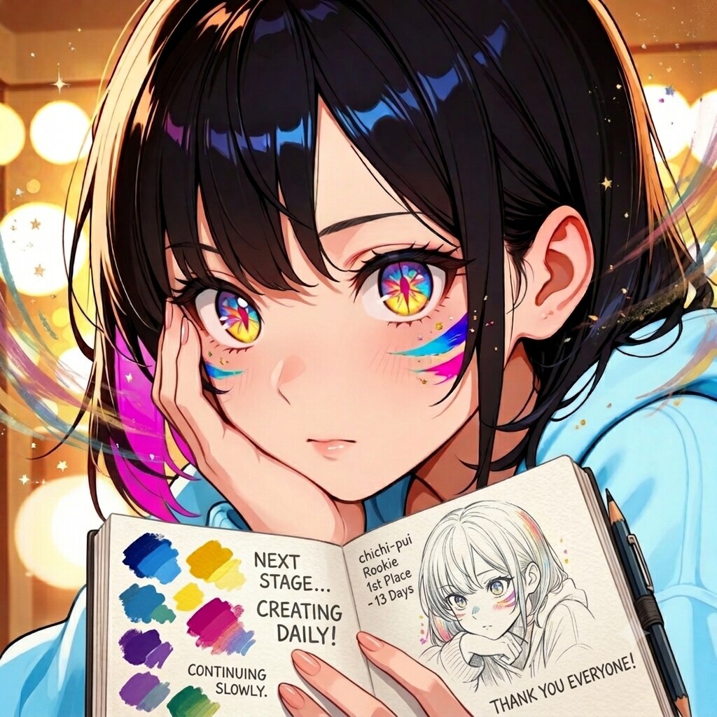 ちちぷいルーキー卒業か…。「生成」や「いいね。」たくさん出来たよ…。