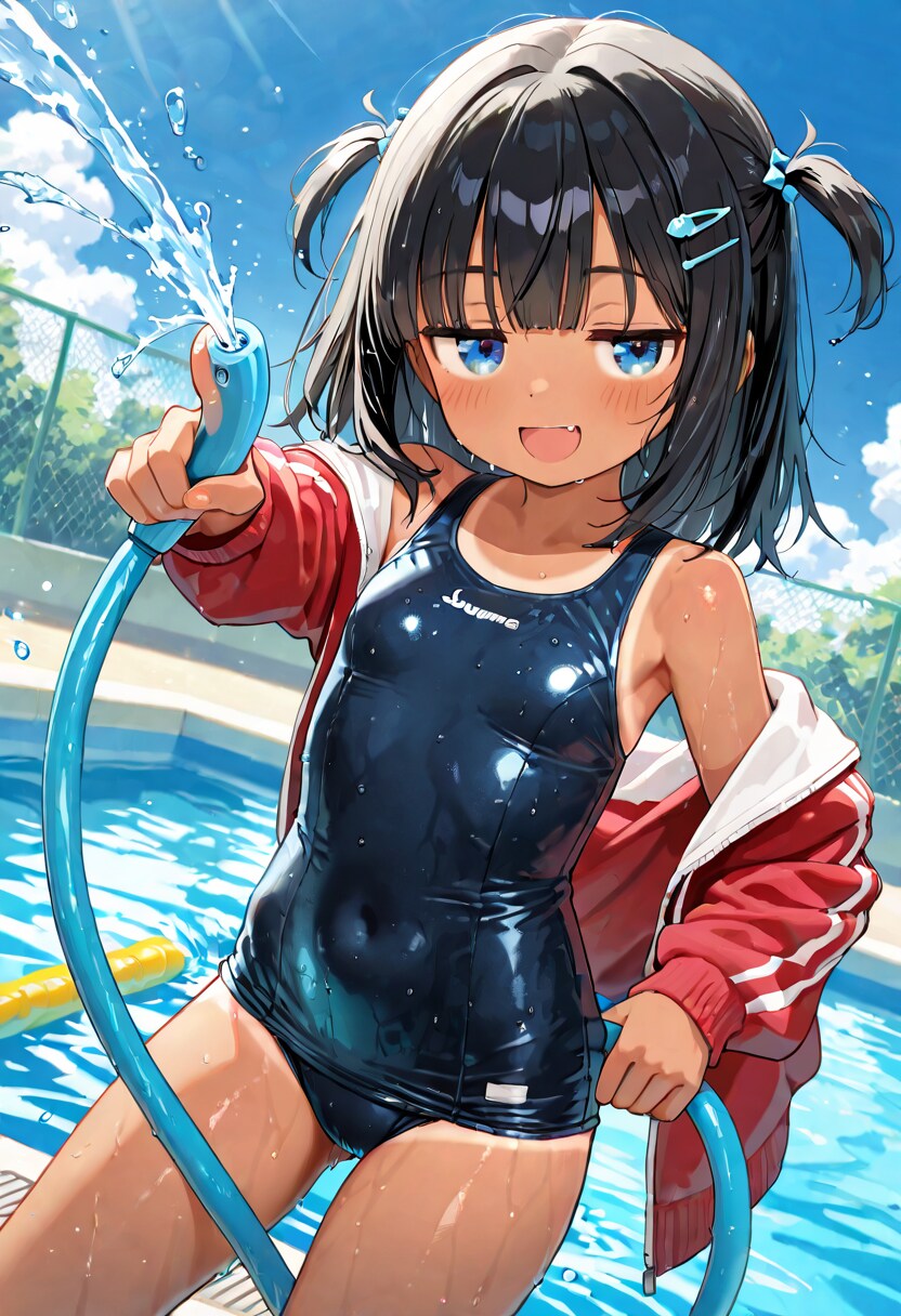 ジト目とプールサイドで戯れる　＋おまけ